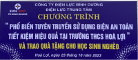 Tuyên truyền sử dụng điện an toàn, tiết kiệm, hiệu quả tại trường THCS Hòa Lợi