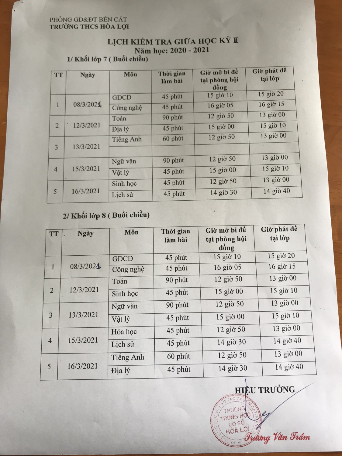 LICH KT GIUA HK 2 KHOI 7,8